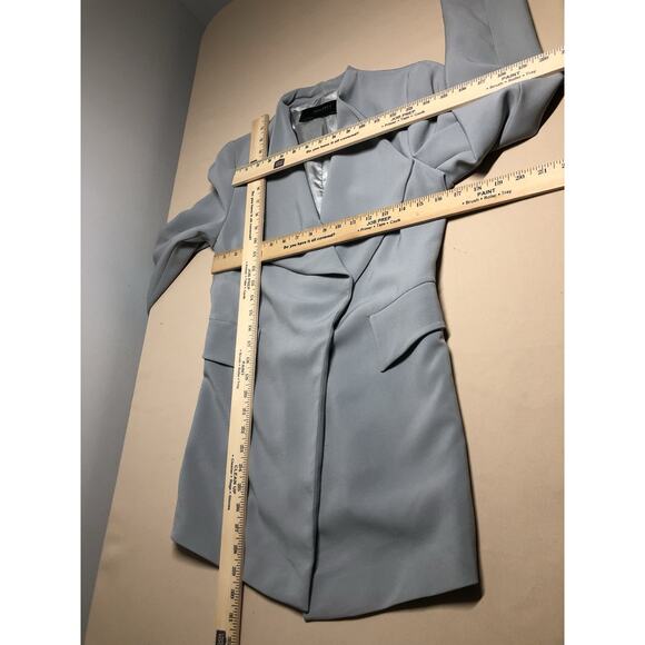 Zara Basic Women Jacket Small Open Front Office Siren Avant Garde Flowing Cape - Picture 7 of 8